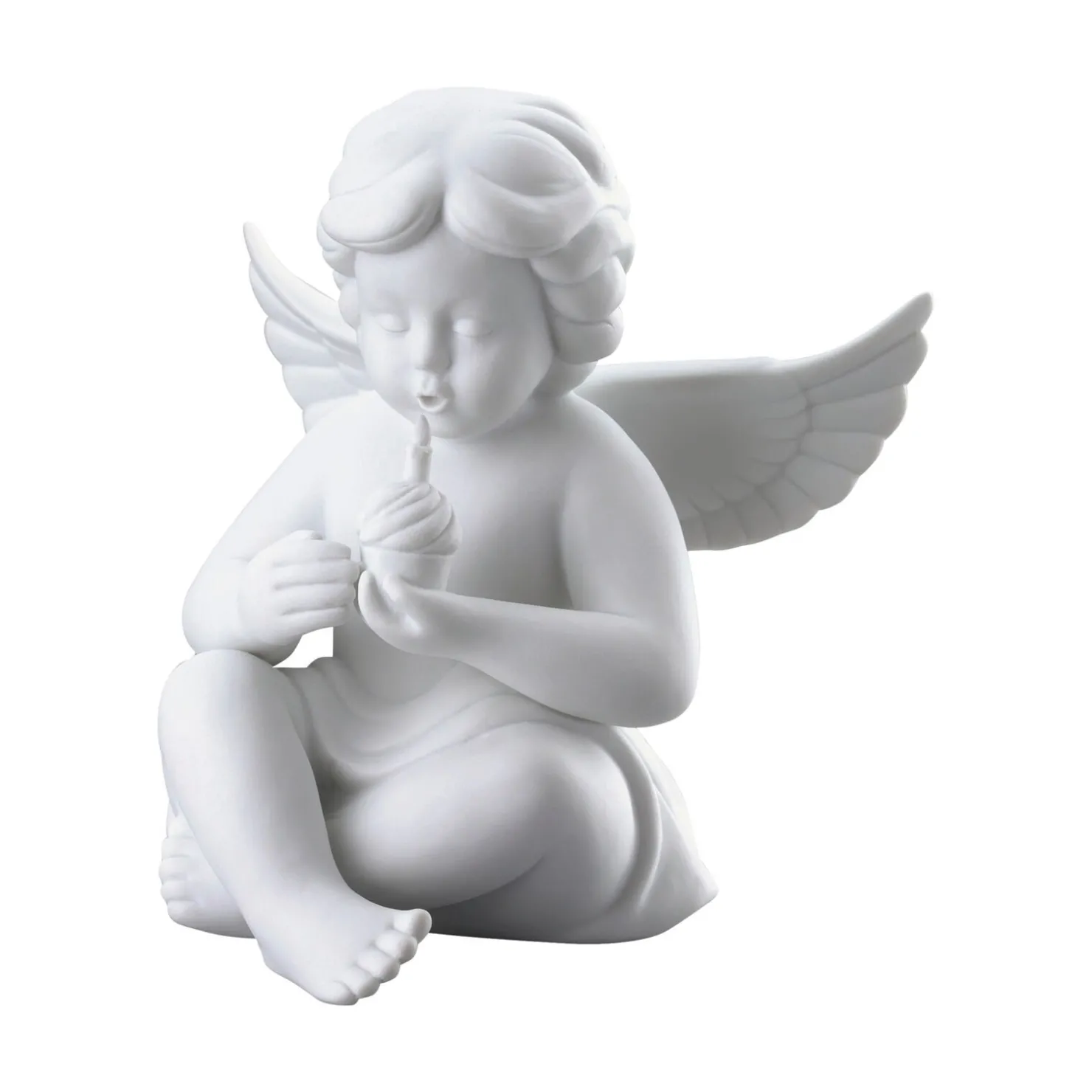 Rosenthal Engelfiguren|Engel mit Geburtstagskuchen