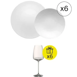 Rosenthal Geschirrsets Für 6 Personen|IkonischesTafelservice für 6, 12-tlg. Geschirr-Set mit Geschenk