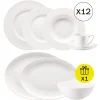 Rosenthal Geschirrsets Für 12 Personen|Klassisches Frühstücks-Set für 12, 60-tlg. Geschirr-Set mit Geschenk