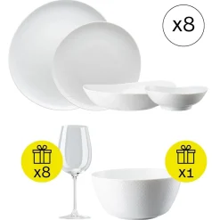 Rosenthal Geschirrsets Für 8 Personen|Modernes Tafelservice für 8, 32-tlg. Geschirr-Set mit Geschenk