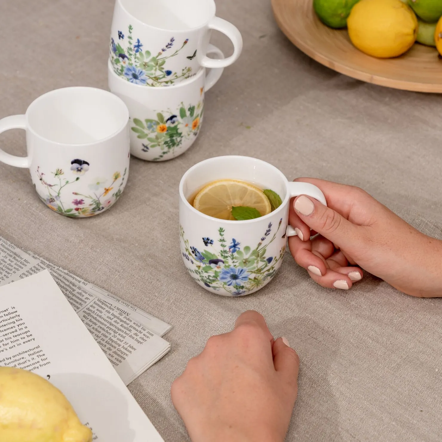 Rosenthal Tassen & Becher Sets|Set 4 Becher mit Henkel