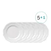 Rosenthal Frühstücksteller|Tellersets|5+1-Set, 6 x Frühstücksteller 21 cm
