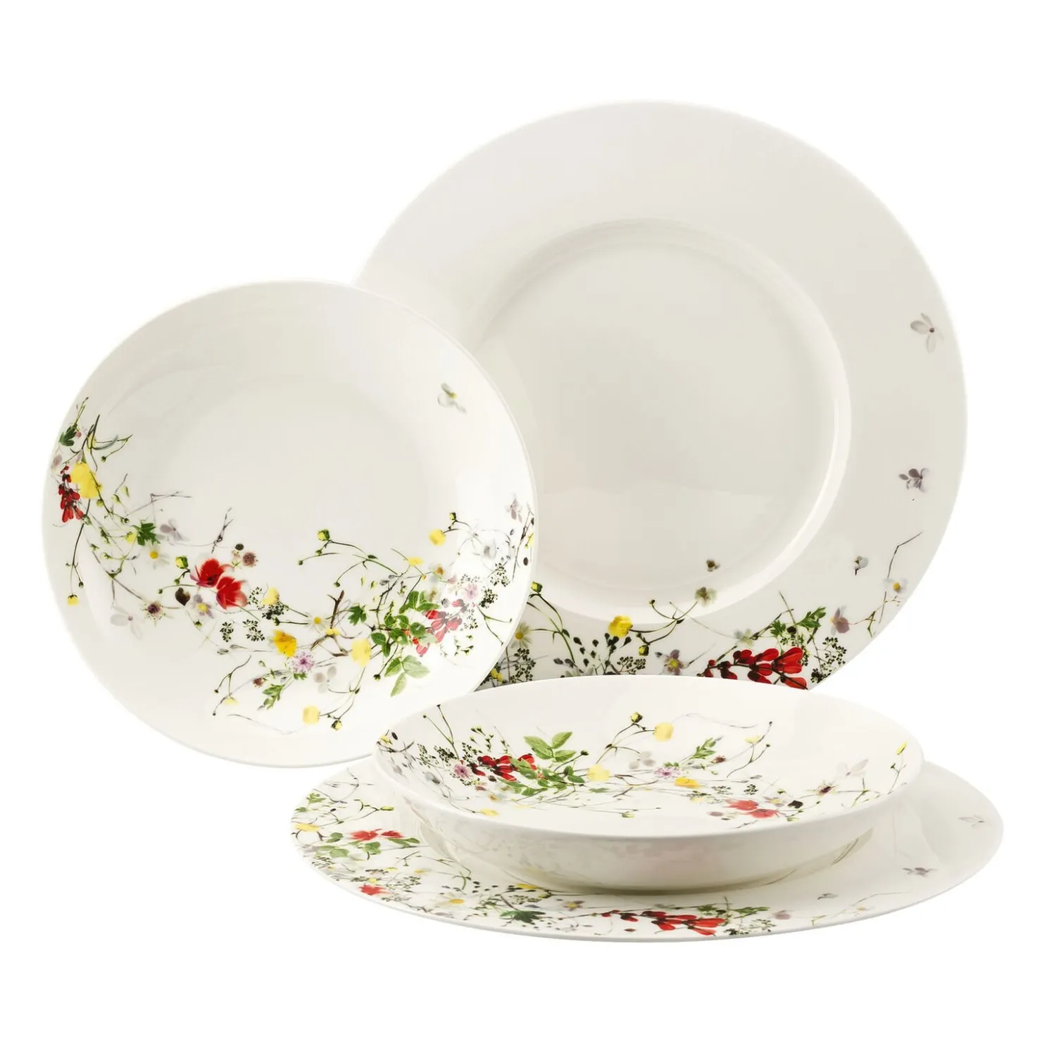 Rosenthal Tellersets|Geschirrsets Für 2 Personen|Set 4-tlg. mit Fahnen- und Couptellern