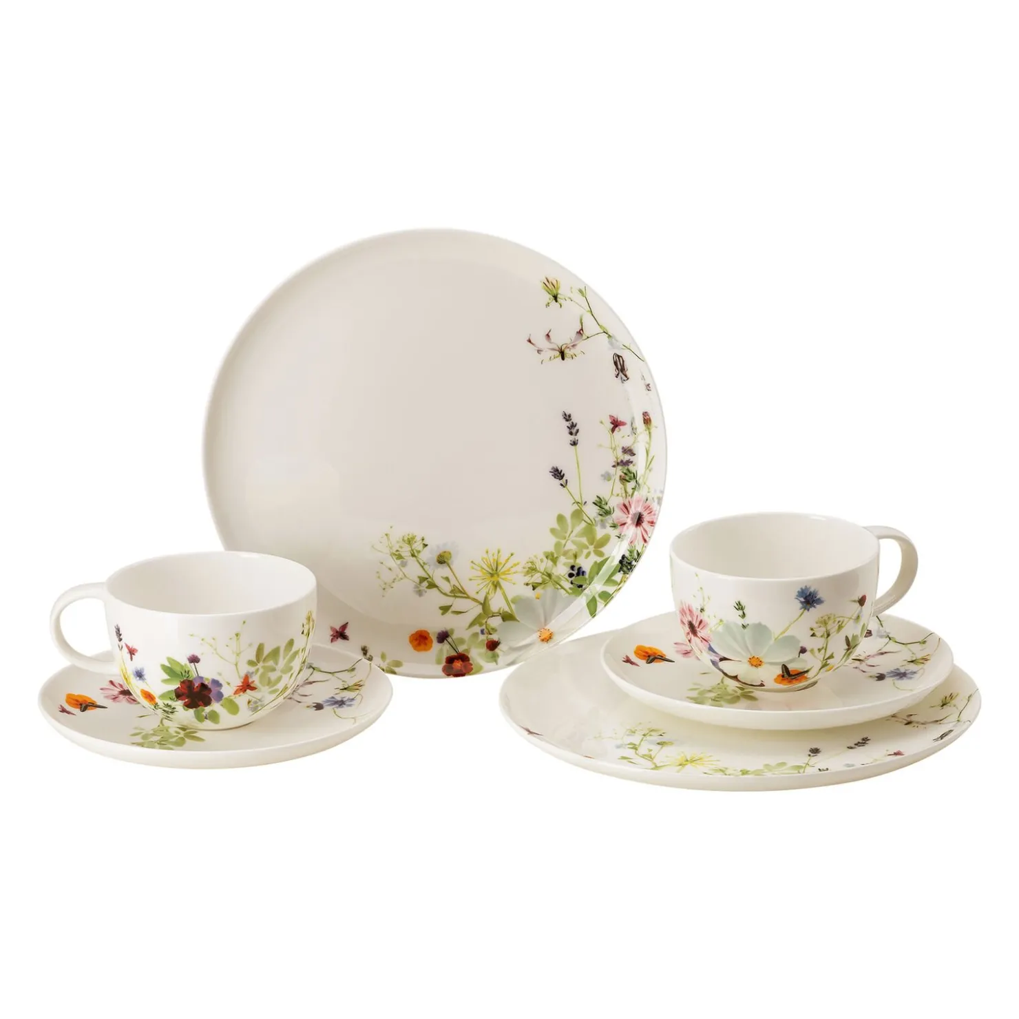 Rosenthal Geschirrsets Für 2 Personen|Set 6-tlg. mit Kombitassen und Couptellern